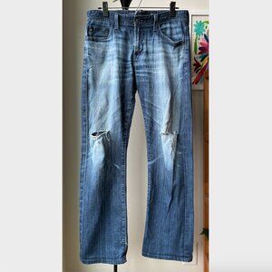 Adriano Goldschmied The Protege Straight Leg Jean with Ripped Knees - 32 X 34